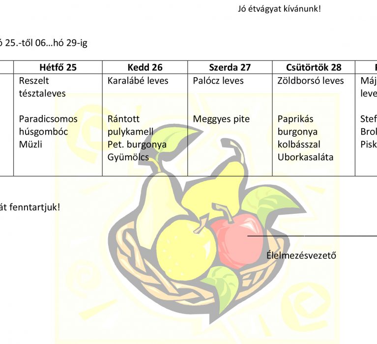 Étlap 26. hét