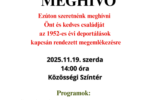 1952-es évi Deportáltak napja