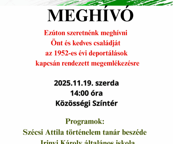 1952-es évi Deportáltak napja