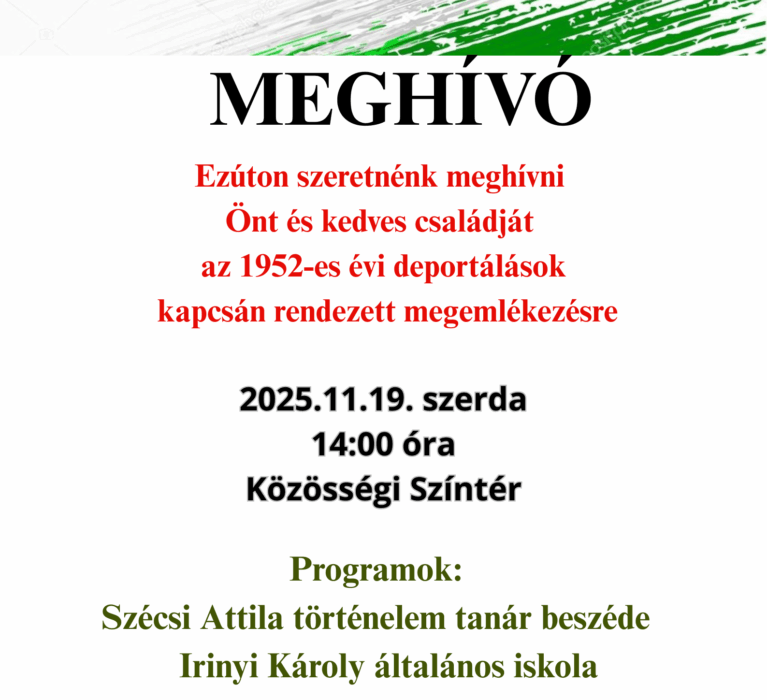 1952-es évi Deportáltak napja